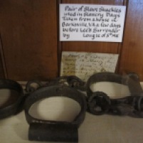Relics picked up by the soldiers included these slave shackles.