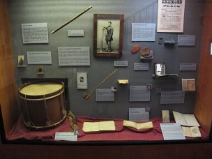 A collection of Civil War artifacts at the State Museum.