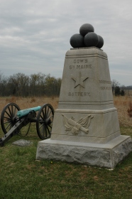The 6th Maine Battery's monument at Gettysburg (Mark Allison photo).